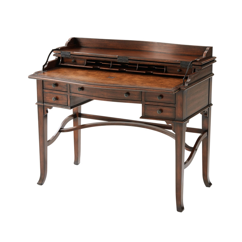 Campaign Solid Wood Secretary Desk